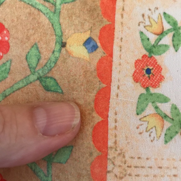 RARE Americana flag eagle liberty floral raw silk scarf red gold 42” x 13.5” EUC - Picture 6 of 6